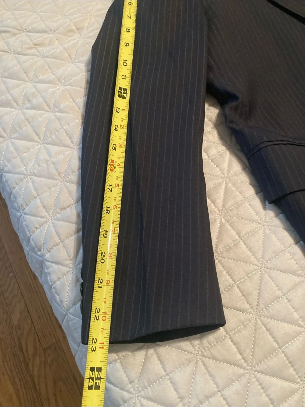 Men's Tailored Navy Pinstripe Suit Blazer